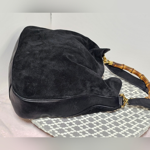 GUCCI BAMBOO LEATHER SUEDE CROSSBODY/SHOULDER BAG EUC - Picture 13 of 16